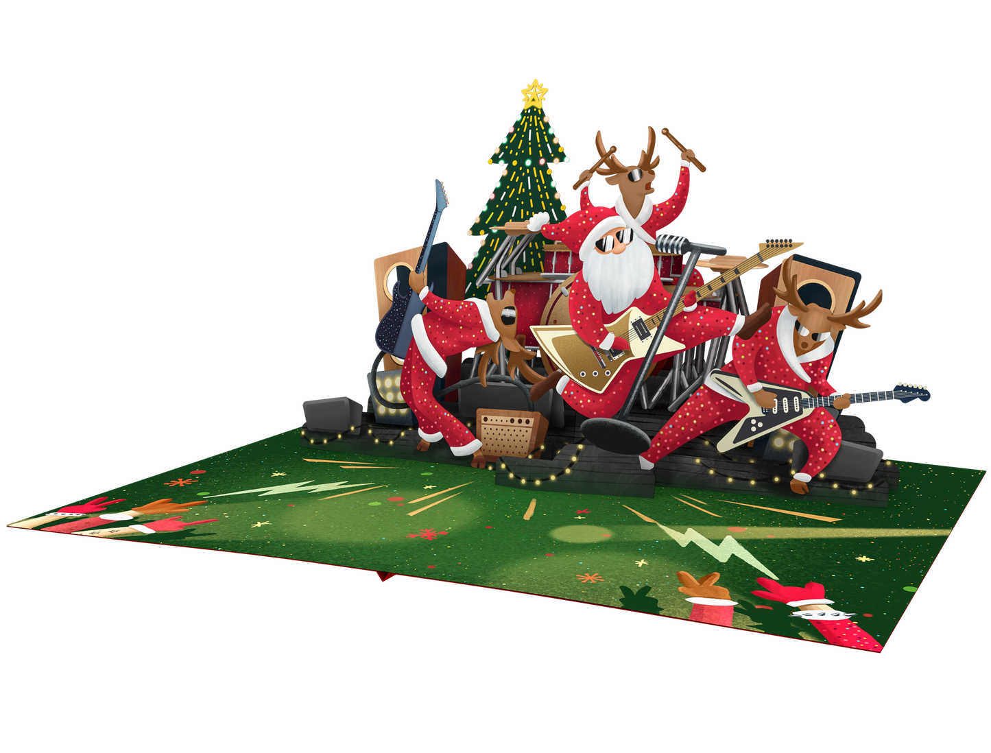 Christmas Dance Rock and Roll 3D Pop Up Card