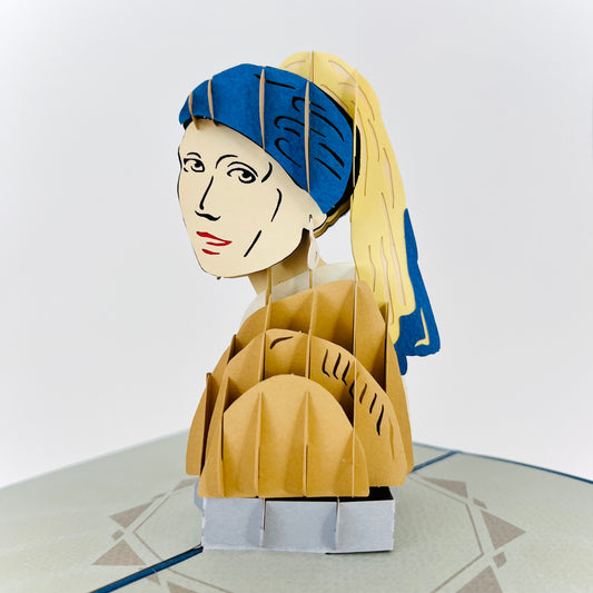 Girl with a Pearl Earring 3D Pop Up Greeting Card