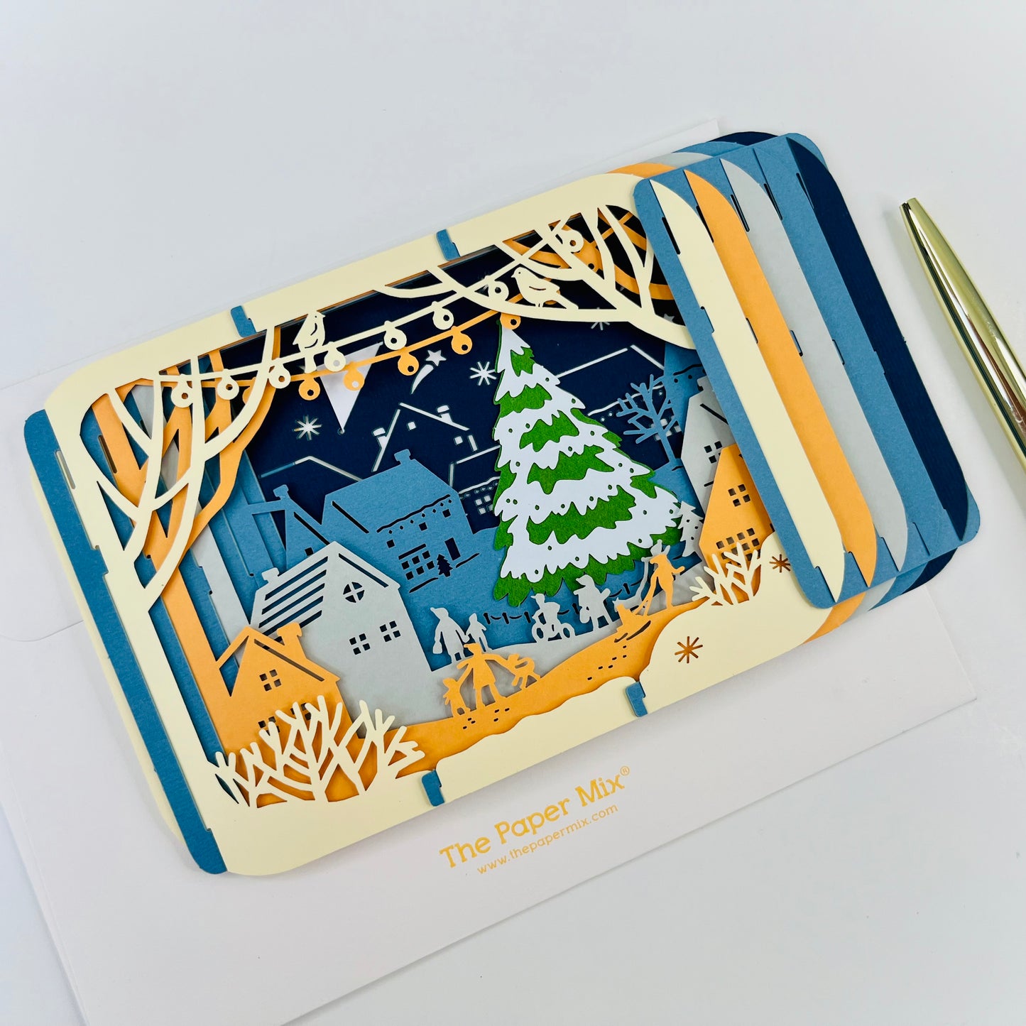 Holiday Night 3D Pop Up Greeting Card