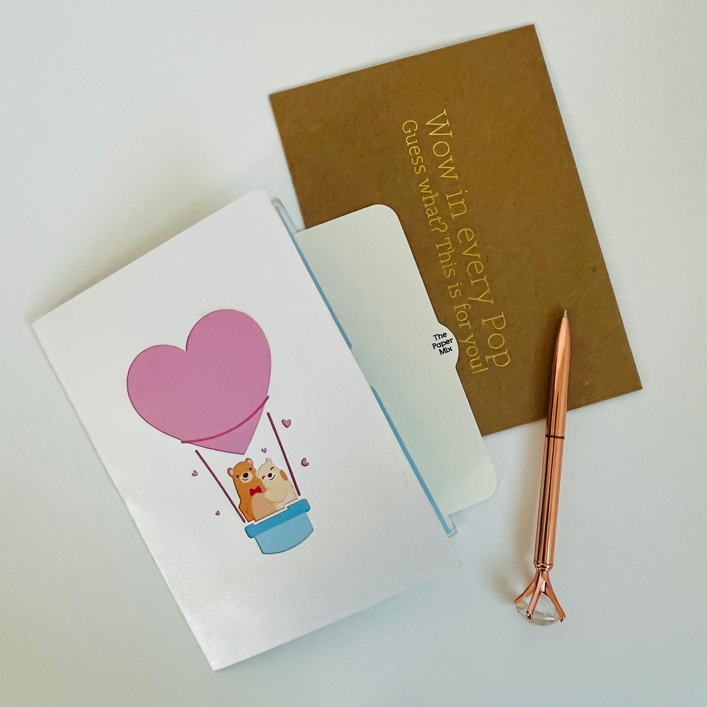 Love Air Balloon WOWPOP CARD