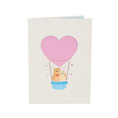 Love Air Balloon 3D Pop Up Greeting Card