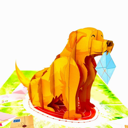 Pup's Love Letter 3D Pop Up Greeting Card