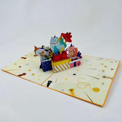 Cat's Gift Party WOWPOP CARD