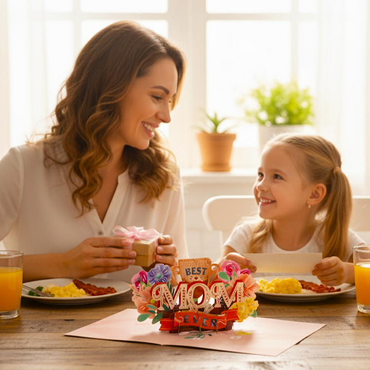Best Mom 3D Pop Up Card
