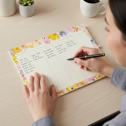 MAGNETIC NOTEPADS for REFRIGERATOR with PEN HOLDER