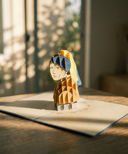 Girl with a Pearl Earring 3D Pop Up Greeting Card