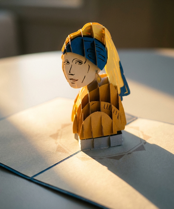 Girl with a Pearl Earring 3D Pop Up Greeting Card