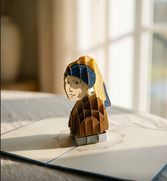 Girl with a Pearl Earring 3D Pop Up Greeting Card