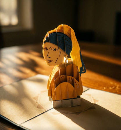 Girl with a Pearl Earring 3D Pop Up Greeting Card