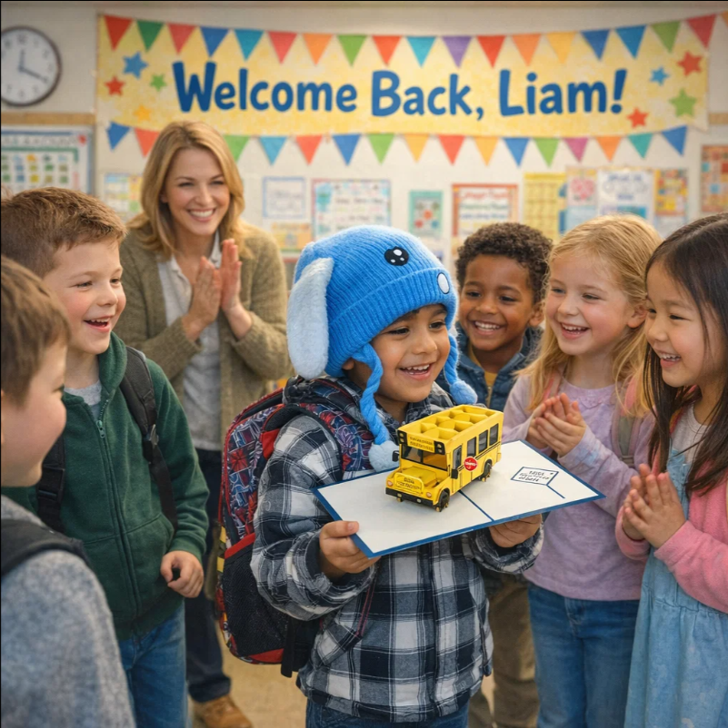 Magic School Bus 3D Pop Up Greeting Card