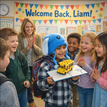 Magic School Bus 3D Pop Up Greeting Card