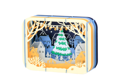 Holiday Night 3D Pop Up Greeting Card