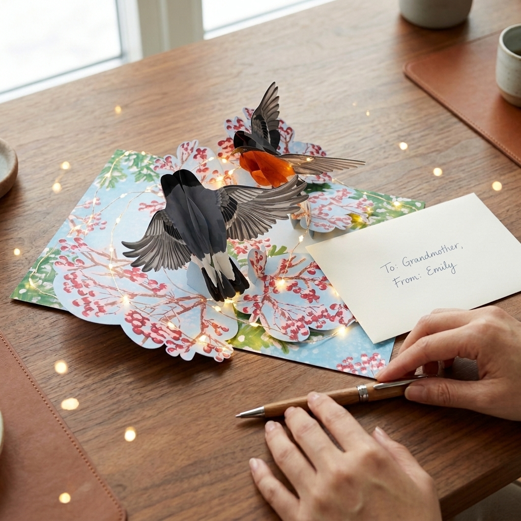 Love Birds 3D Pop Up Greeting Card
