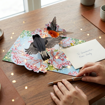 Love Birds 3D Pop Up Greeting Card