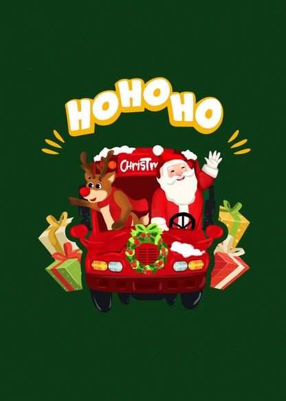 Santa Bus in Christmas 3D Pop Up Card