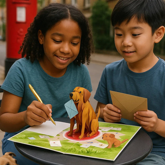 Pup's Love Letter 3D Pop Up Greeting Card