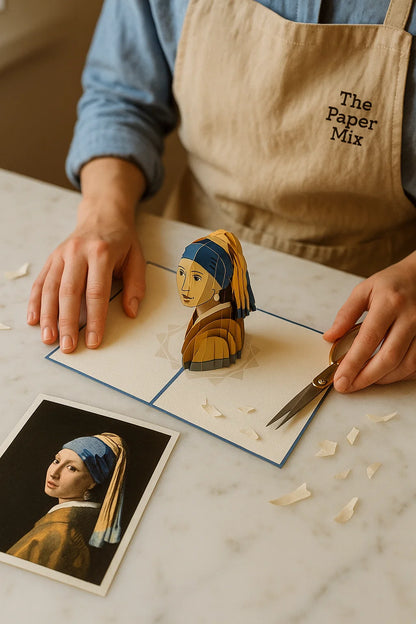 Girl with a Pearl Earring 3D Pop Up Greeting Card