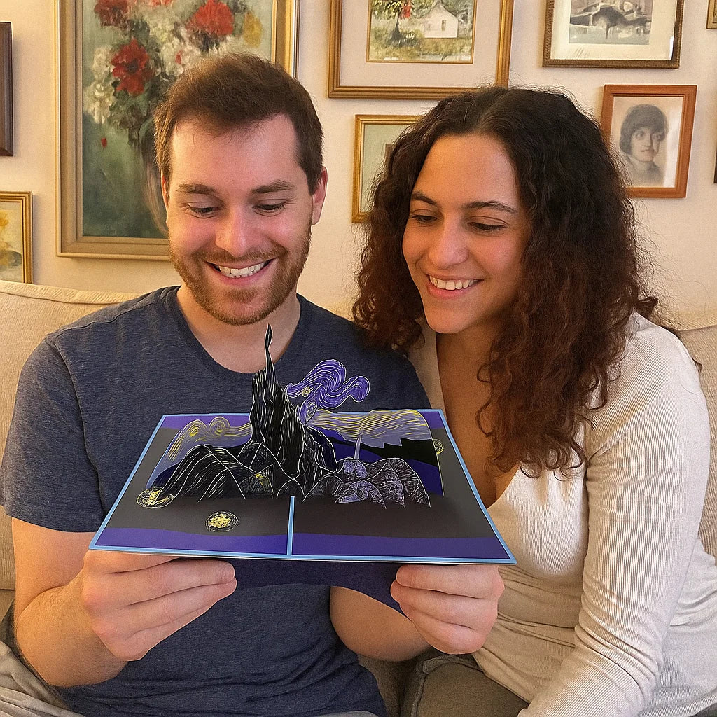 The Starry Night by Van Gogh 3D Pop Up Greeting Card