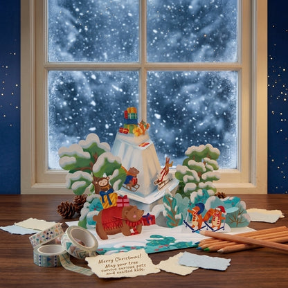 Let's Ski in Christmas 3D Pop Up Card