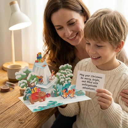 Let's Ski in Christmas 3D Pop Up Card