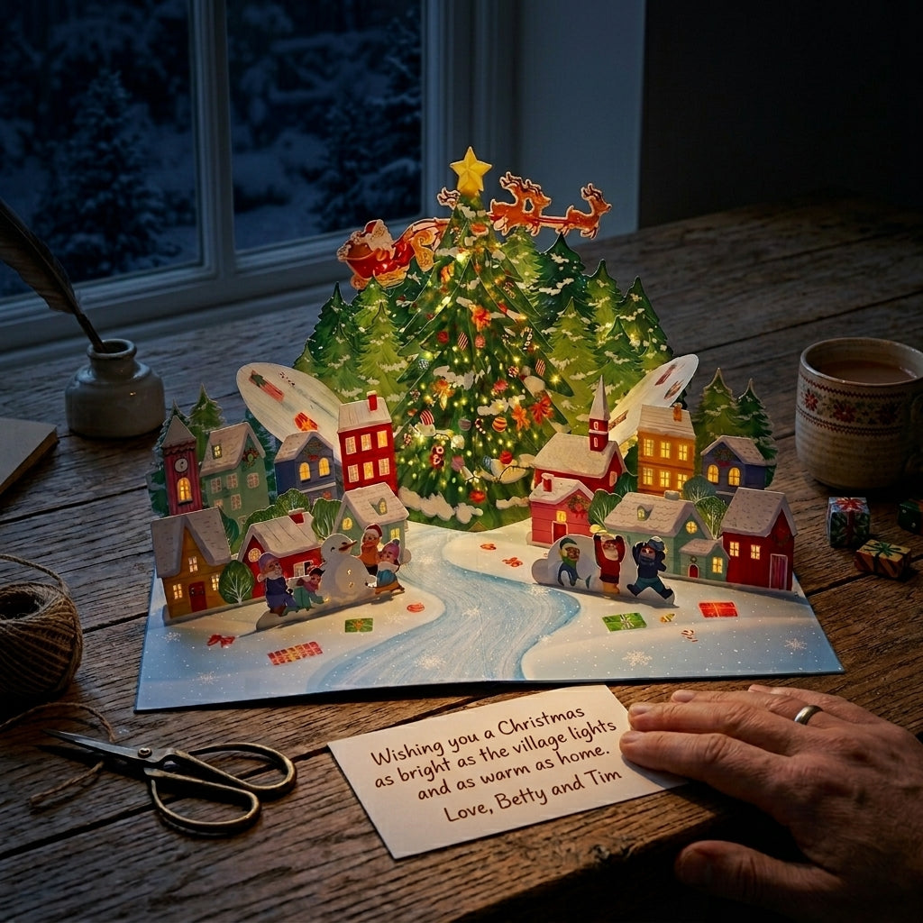 Christmas Village 3D Pop Up Card