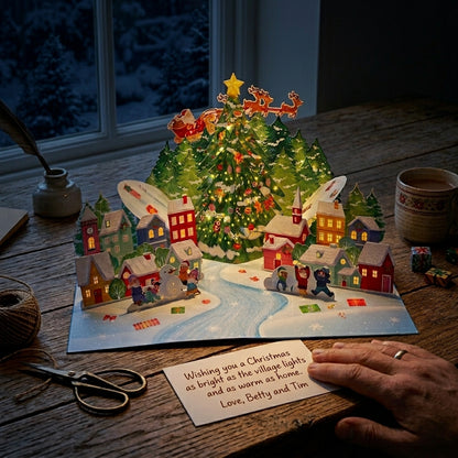 Christmas Village 3D Pop Up Card
