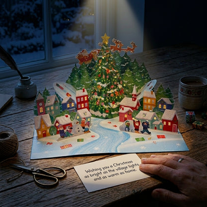 Christmas Village 3D Pop Up Card