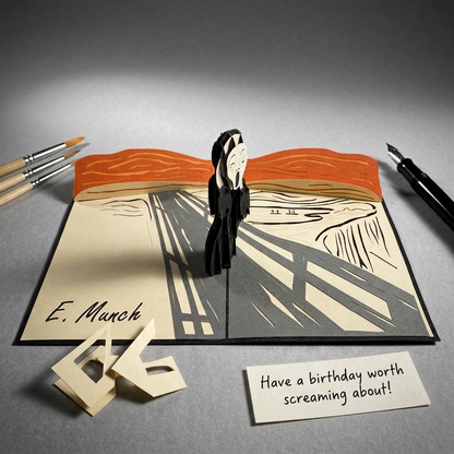 The Scream by Edvard Munch 3D Pop Up Greeting Card