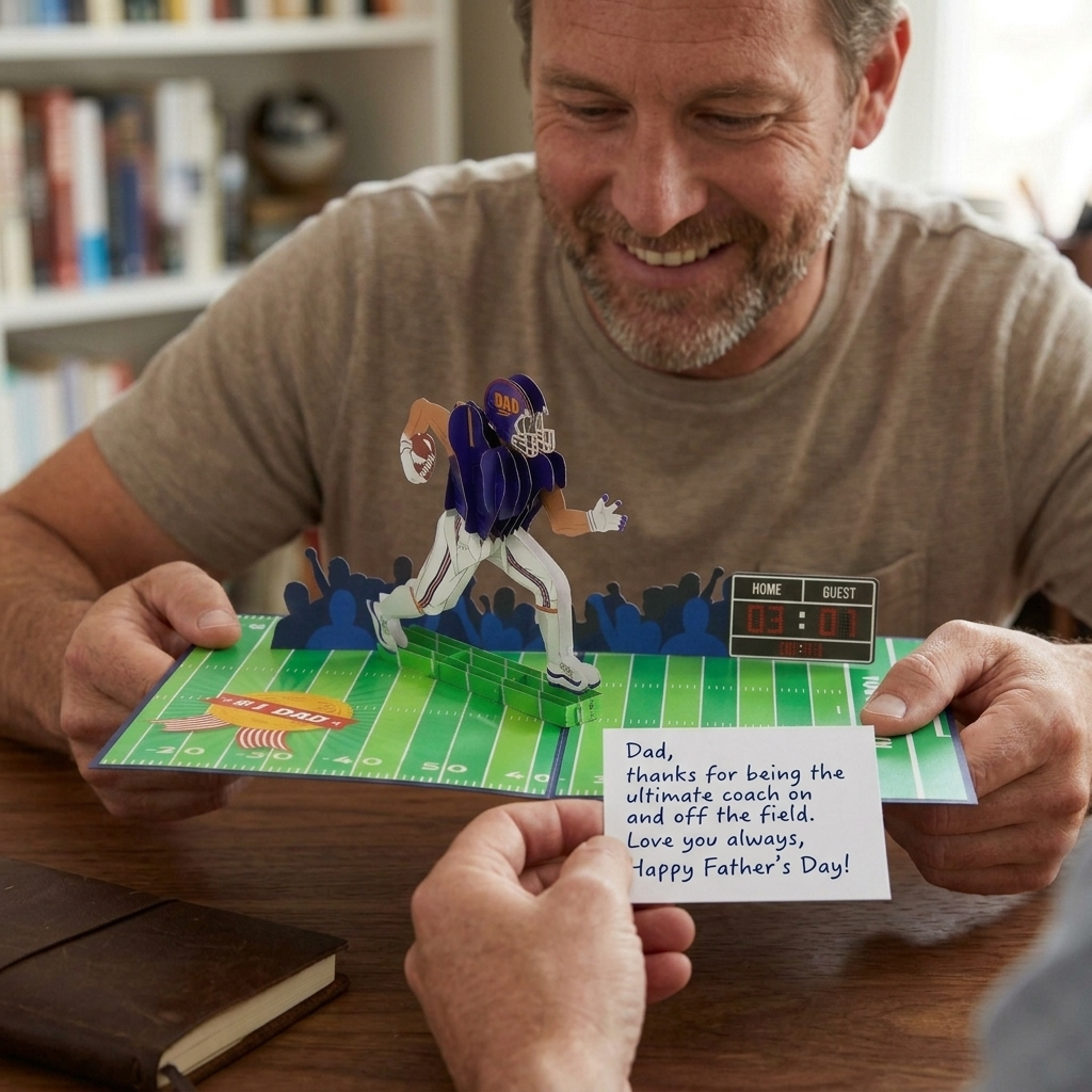 Touchdown Hero 3D Pop Up Greeting Card