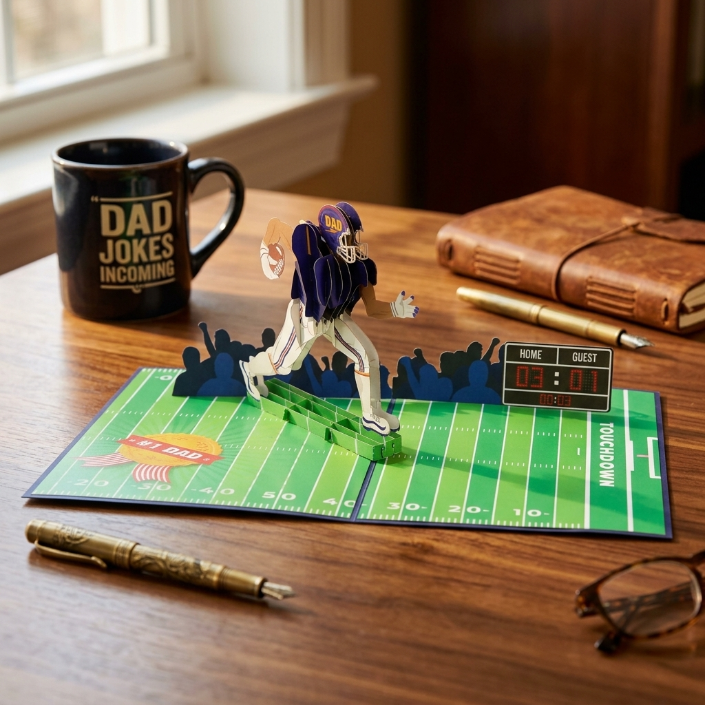 Touchdown Hero 3D Pop Up Greeting Card