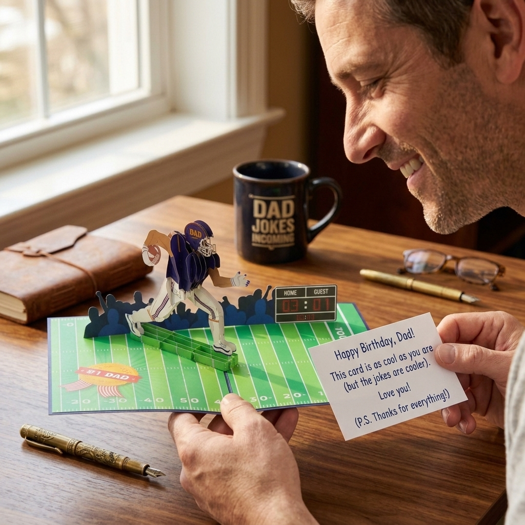 Touchdown Hero 3D Pop Up Greeting Card