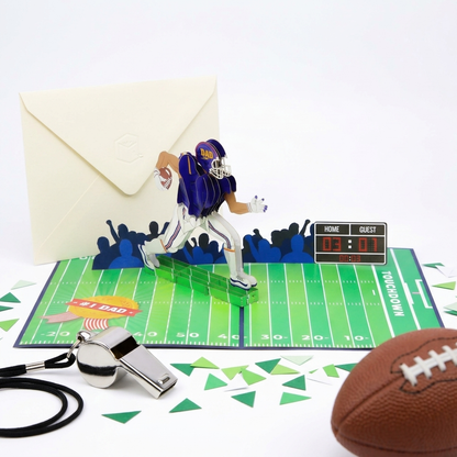 Touchdown Hero 3D Pop Up Greeting Card