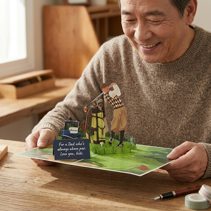 Golfing Adventure 3D Pop Up Greeting Card