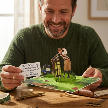 Golfing Adventure 3D Pop Up Greeting Card