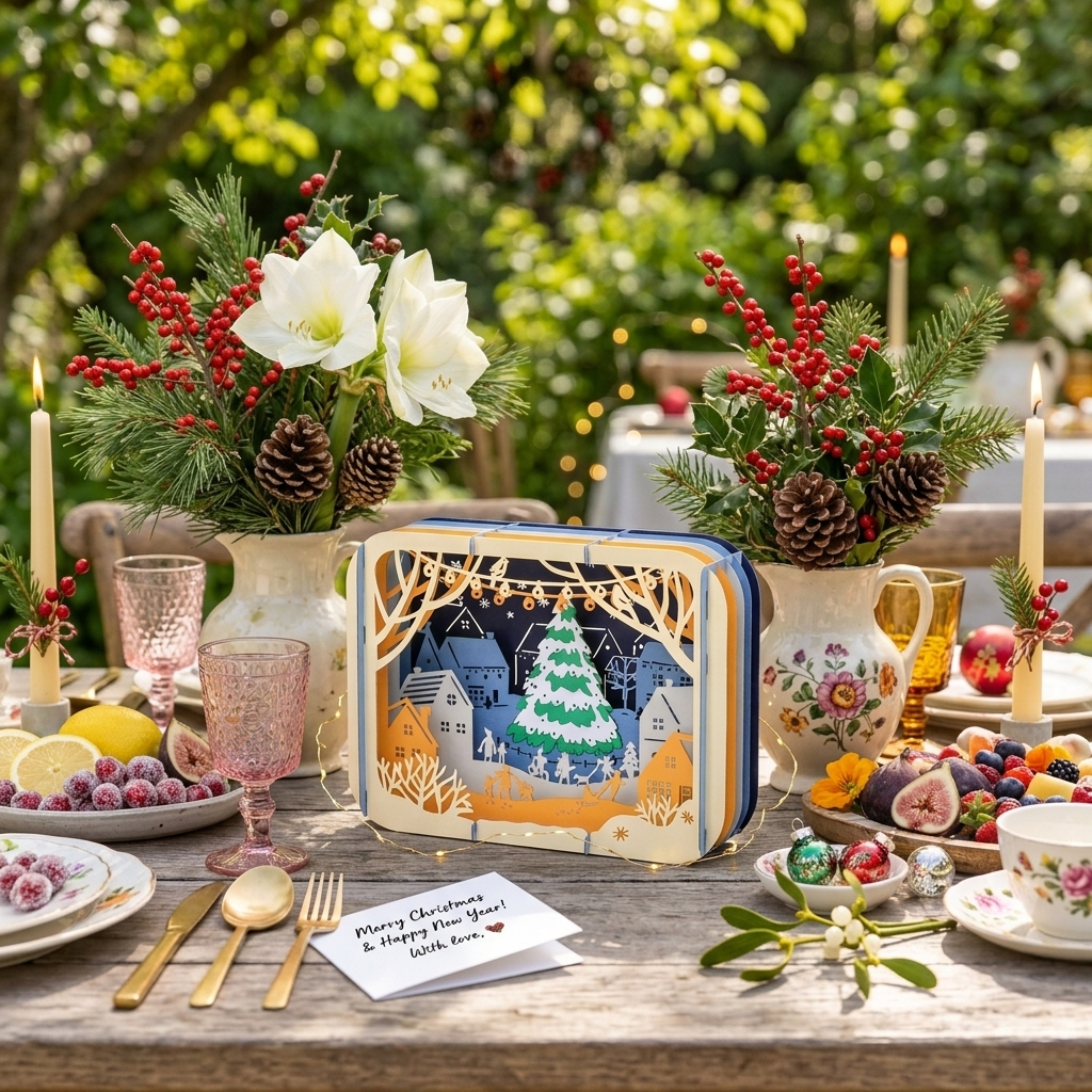 Holiday Night 3D Pop Up Greeting Card