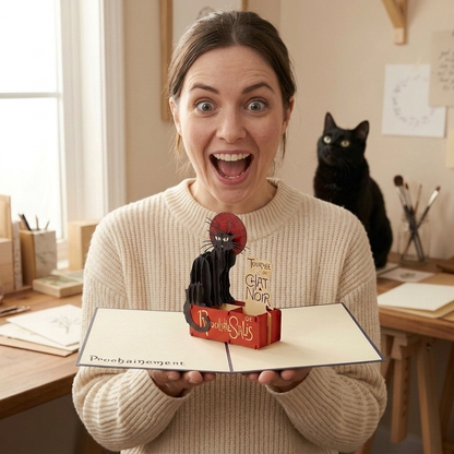 Le Chat Noir 3D Pop Up Card