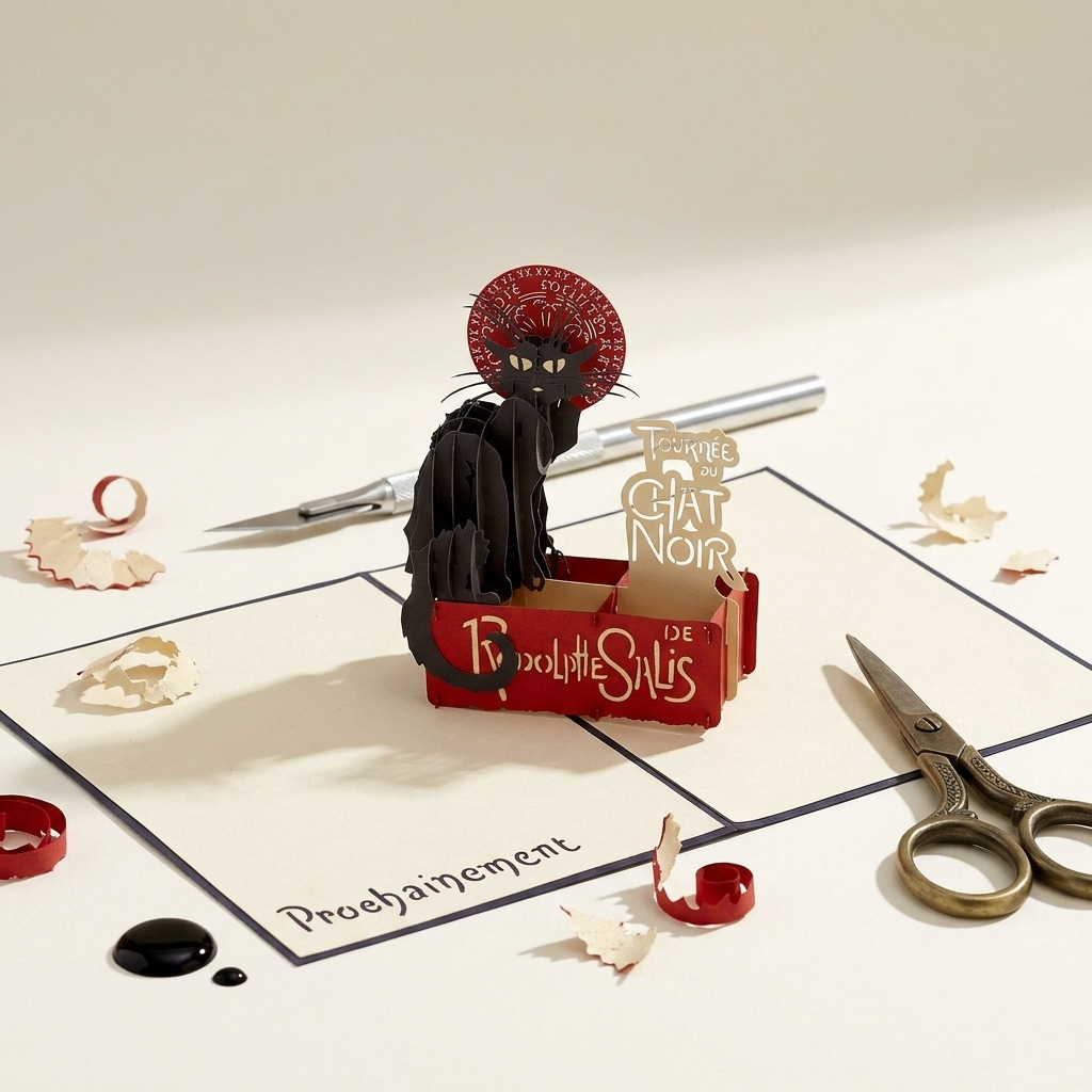 Le Chat Noir 3D Pop Up Card