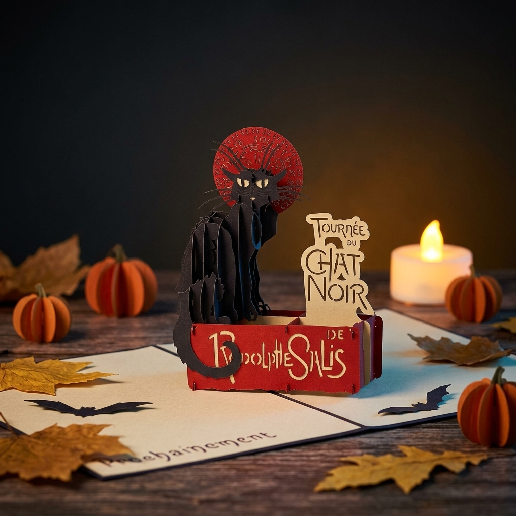 Le Chat Noir 3D Pop Up Card