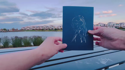 Girl with a Pearl Earring 3D Pop Up Greeting Card