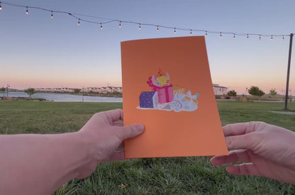 Cat's Gift Party WOWPOP CARD