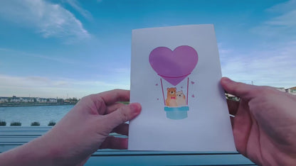 Love Air Balloon WOWPOP CARD