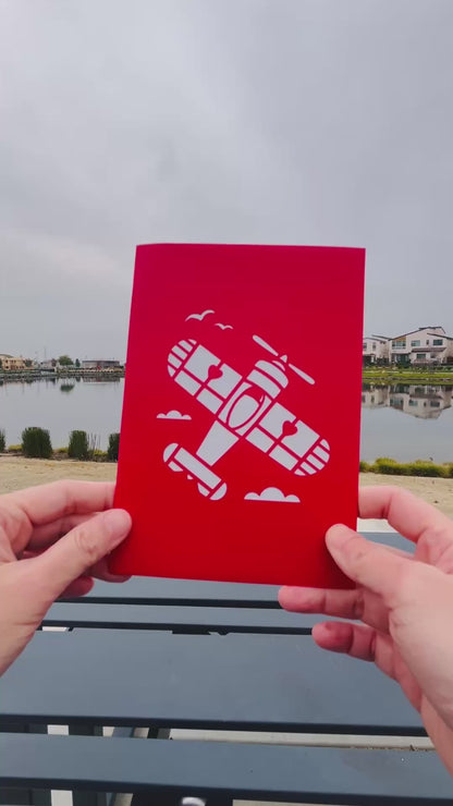 Love Flight 3D Pop Up Greeting Card