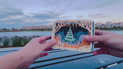 Holiday Night 3D Pop Up Greeting Card