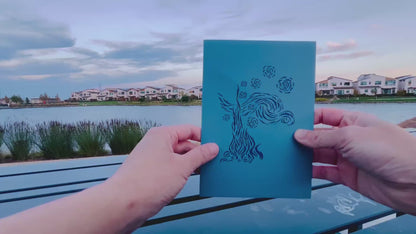 The Starry Night by Van Gogh 3D Pop Up Greeting Card