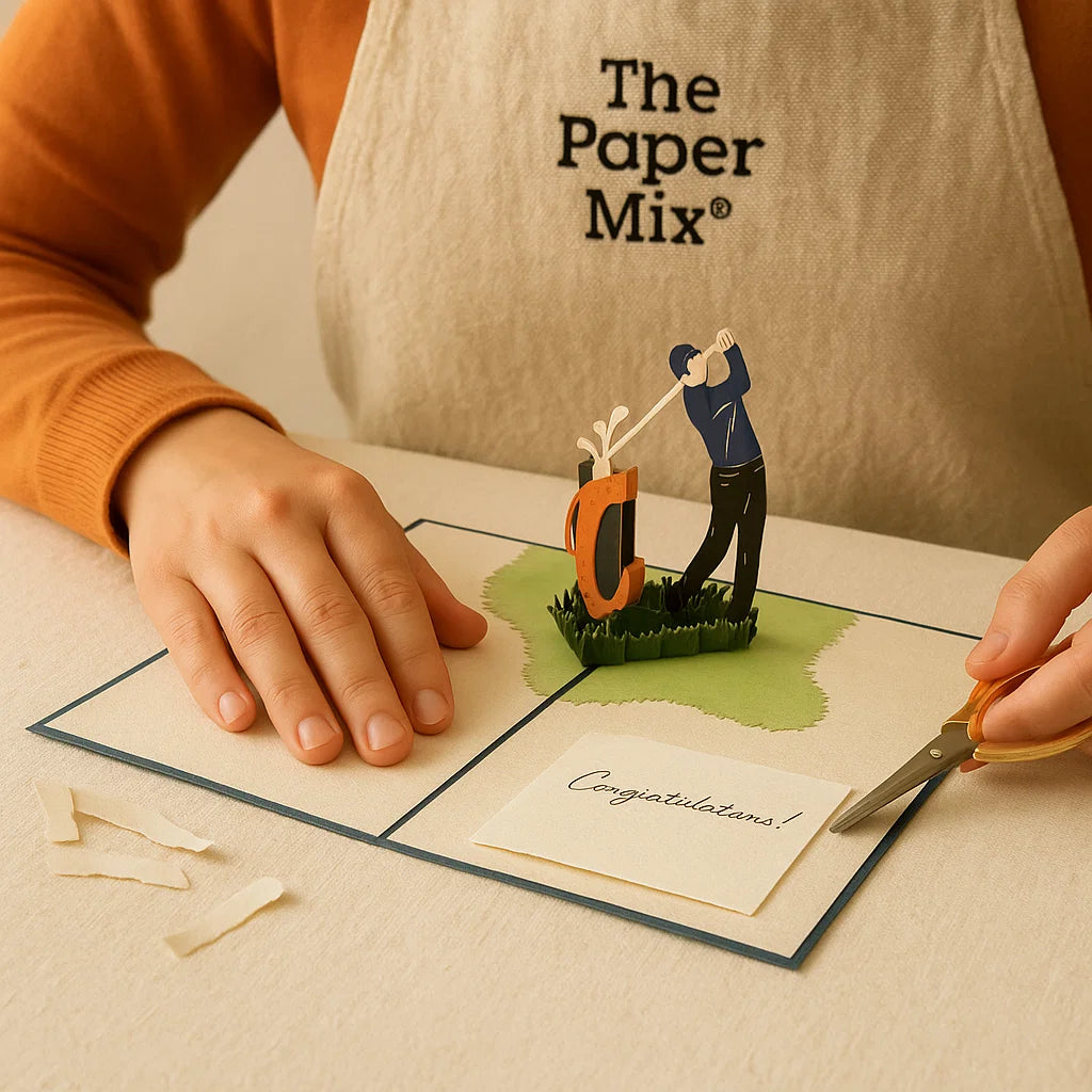 Golf Player 3D Pop Up Greeting Card