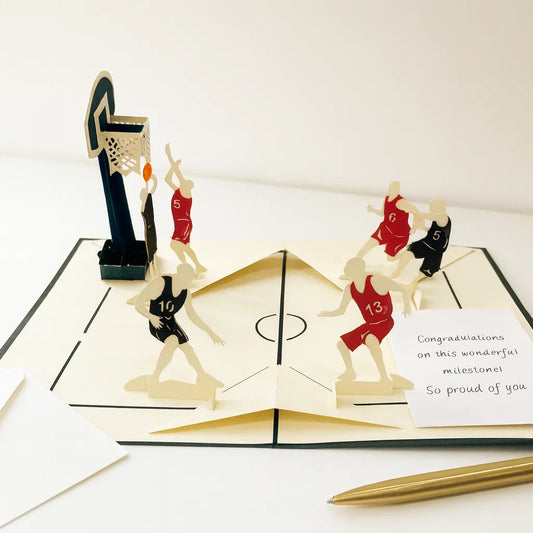 Basketball Players 3D Pop Up Card