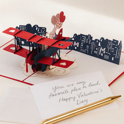 Love Flight 3D Pop Up Greeting Card