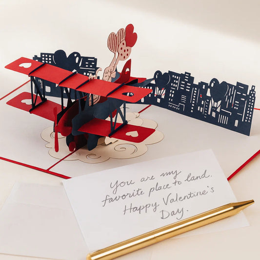 Love Flight 3D Pop Up Greeting Card