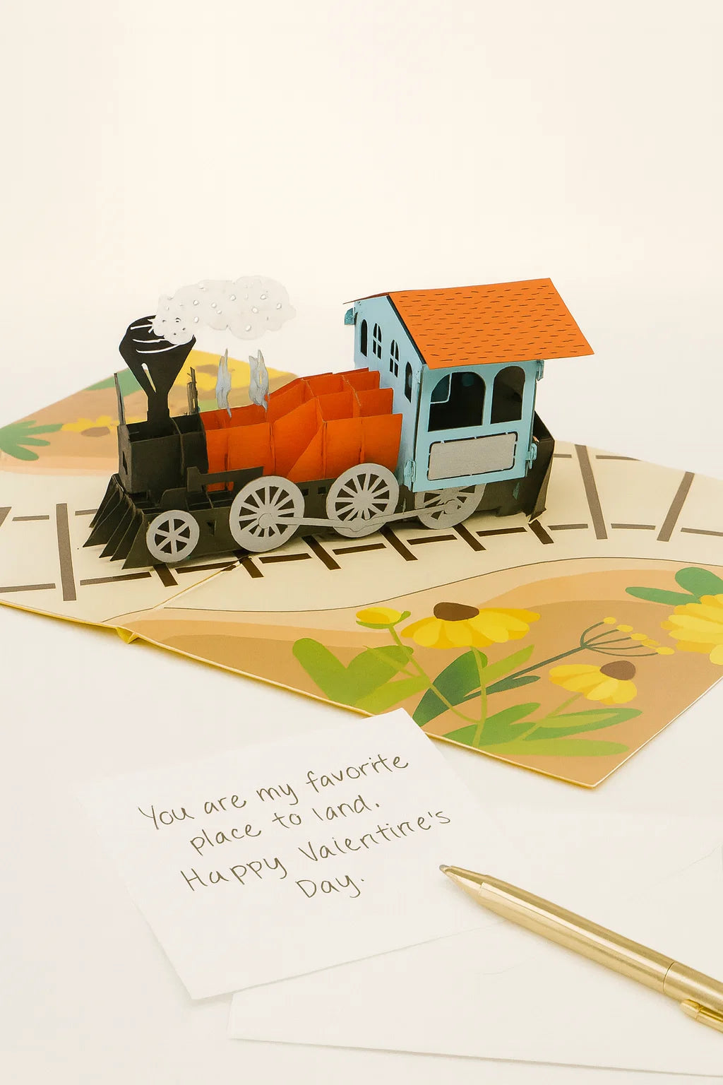 Love Train 3D Pop Up Greeting Card