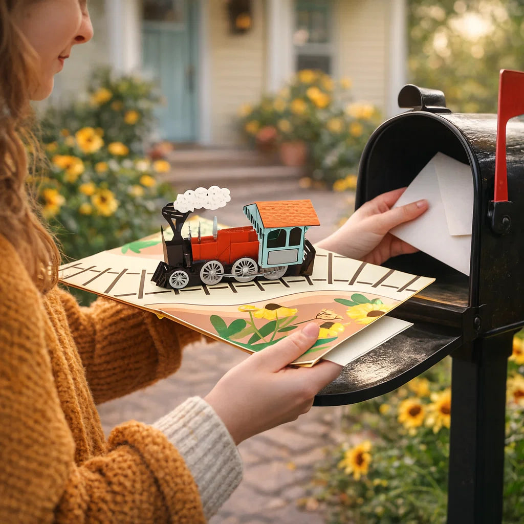 Love Train 3D Pop Up Greeting Card